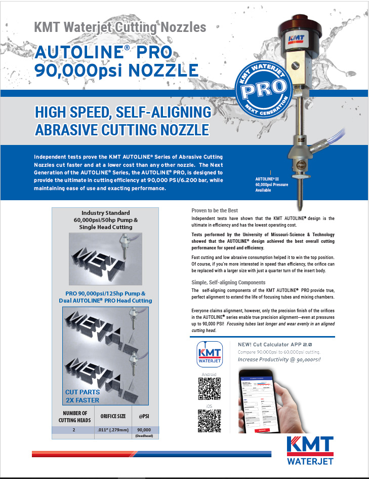 Autoline Pro 60000 PSI Abrasive Cutting Head Flyer