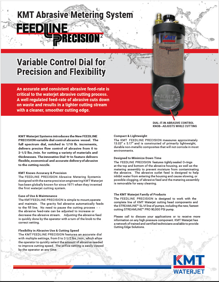 KMT Feedline Precision Abrasive Metering System Flyer